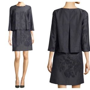 Lafayette 148 New York Black Floral Dress